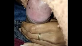 My step sister kalpana rubing my dick