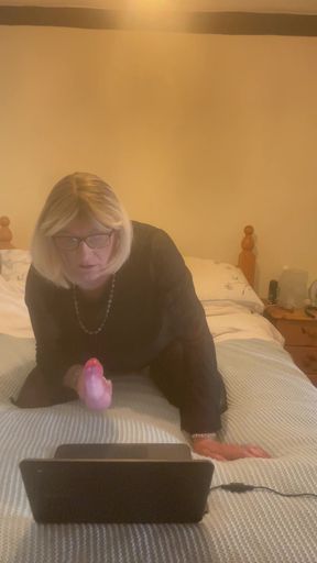 Playing with new toy