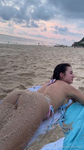 Erotic Ass Massage on the Beach, Naughty Fun in the Ocean