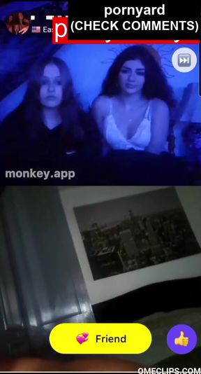 Amateur web cam girl gets a surprise reaction from her group