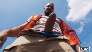 MEN - Trevor Brooks Rides Chuck Conrad's Huge Dick In His Car And Waits For His To Cum On His Face