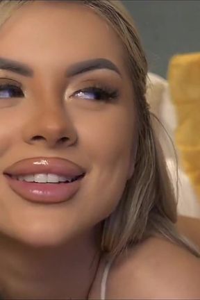 Hot Blonde Sucks and Fucks Her Black Dildo