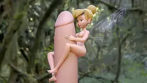 Tinker Bell Pleasured by Massive Cock Amid Enchanted Woods Tryst