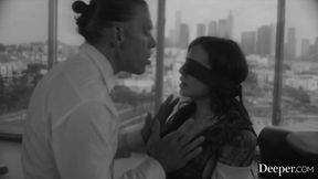 Violin teacher has found a new way to teach his big-boobed student