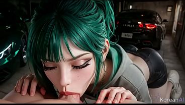 I left bright finger marks on this horny Asian'_s fragile thighs while my huge cock slammed into her balls deep [AI]
