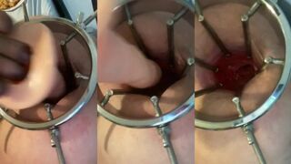 Watch 21Cameron666's solo ass play with a butt plug while getting off