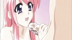 Japanese teen with thick knockers sucks meat