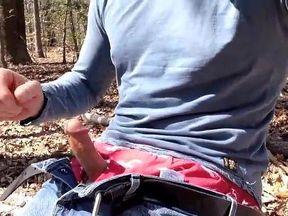 A Quick Jerk off and Cum in the Woods. Verbal Too