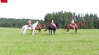Unbridled Desire 4 Busty Babes Ride into Orgasmic Bliss