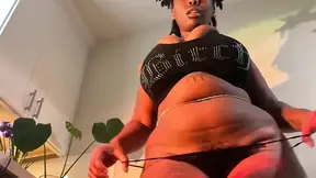 Sweet Black with Massive Breasts Teasing