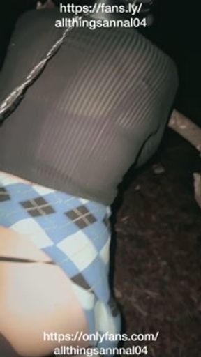 Bitch boi in trunk taking to the woods for pegging - check out my links for full video