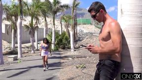 South American Devil sucks cock in the park