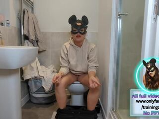 Toilet Ass Cleaning wiping shower service slave clean pussy milf femdom mistress male chastity cage