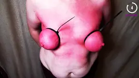 Try not to cum during intense tit slapping