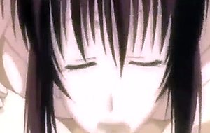 Anime cutie getting jizzload on her face