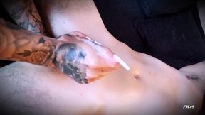 Tight Post-orgasm Handjob From Stepsister, Hot Cumshot