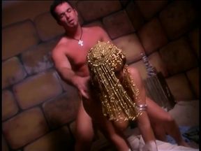 Curvy nympho with pierced clit gets rough doggystyle pounding