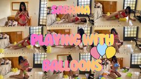 Playing with balloons