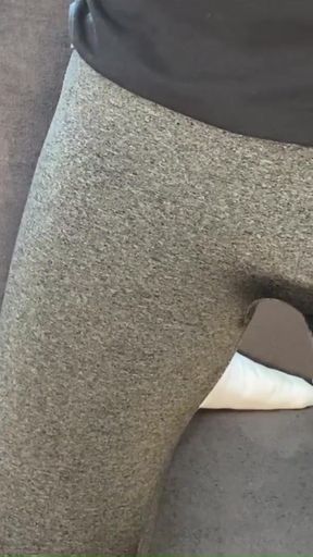 Captivating moment from &quot;Huge hands free cumshot in through pants&quot;