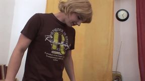 Sissy dude jerking his dick