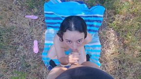 Outdoor Camper Gets Internal Creampie Public Forest