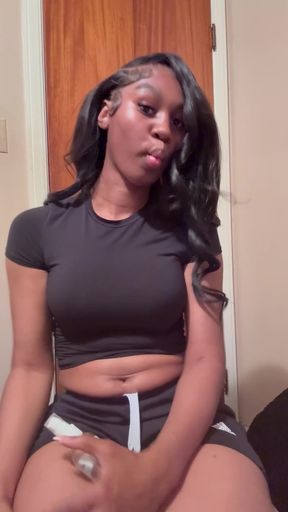 Woman offers her feet for a footjob