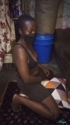 Hot Ebony Babe on Yoga