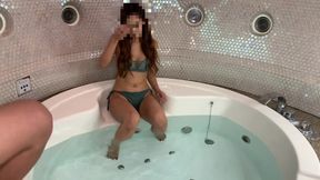 Japanese Amateur Slave Gets Dominated by Big Assed Mistress in Wet Bikini