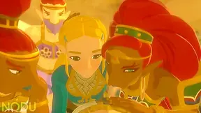 Urbosa Zelda Seduce Link in Heated Hyrule Tryst