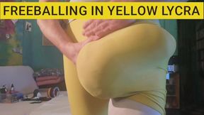 Freeballing in Yellow Spandex