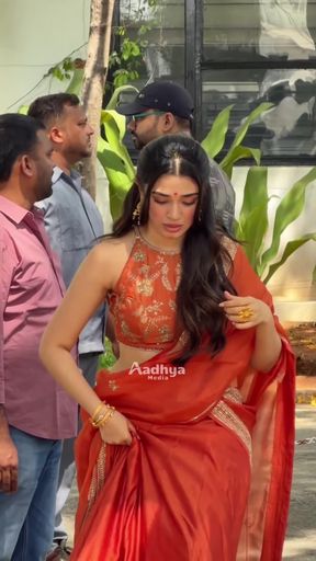 Bollywood actress in red saree