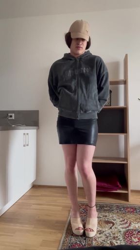 Femboy Crossdresser Strip Naked Tease