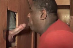 Big White Cock Feeds Black Man With Big Lips