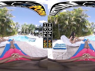 VIRTUAL PORN - Breathtaking Eden West Sizzles Beneath The Sun, Stripping Poolside For A Unfathomable And Carnal Massage