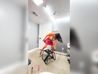 Sexy Velma riding her much loved chair massive boobs large booty