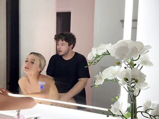 All Natural Big Melons Golden-haired Fucked In Front Of Mirror - Cas Summer - Luke Cooper