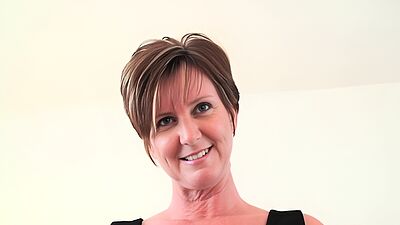 Classy Joy gets fingered and masturbates with dildo up her ass