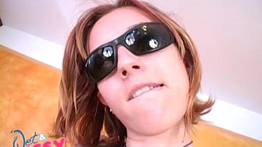 Wet and Puffy presents - Freya - doing cameltoe,dildo and fingering