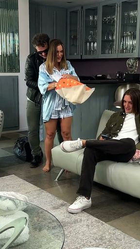 Freeuse Wanksgiving: Three Cocks, One Milf   Clip 1