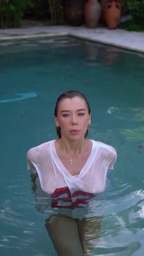 Woman in pool