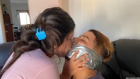 Nerdy Latina Student Turns New Classmate Into Her Bound & Gagged Foot Toy
