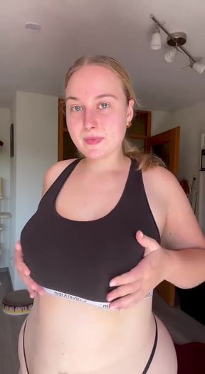 Female Onlyfans Model in Sports Bra