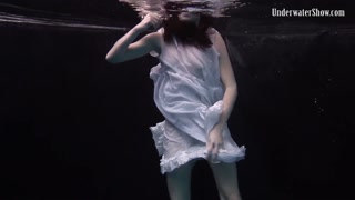 Dark pool vibes with white dress girl