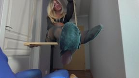 Sophia Sits On A Swing And Massages Doctor Strange’s Dick - Pantyhose And Black Semi Ballet - Full