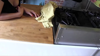 sudden insertion of toys and a grinding, tongue happy switch to play time! Watch kitchen...