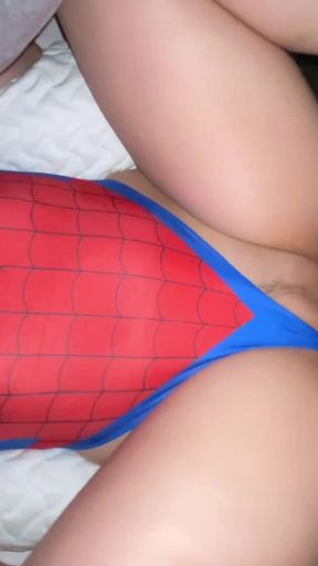 Captivating moment from &quot;Spider Woman Takes Black Cock missionary&quot;
