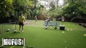 Blonde Mimi Monet rides cock for better workout than soccer practice