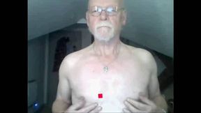 Naked Grandpa Jacks Off