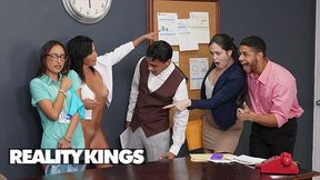 Watch bubbly Abi James and Mike Ox's action