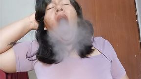 Yawning and smoking